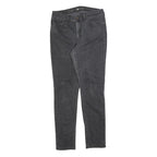 LEVI'S Womens Slim Black Denim Raw Slim Leg Jeans W30 L32 Skinny Stretch