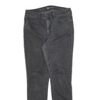 LEVI'S Womens Slim Black Denim Raw Slim Leg Jeans W30 L32 Skinny Stretch
