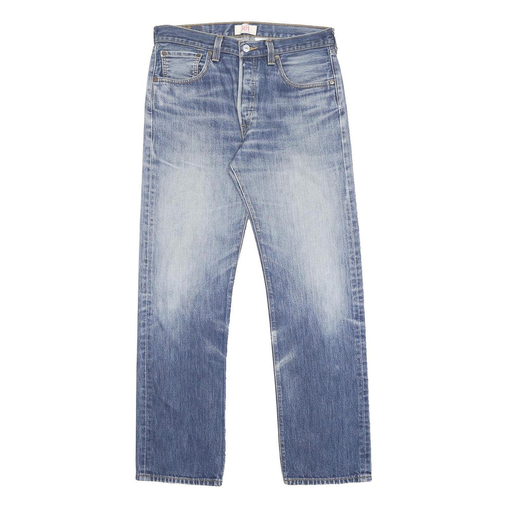 LEVI'S 501 Mens Jeans Blue Regular Straight Denim Medium W32 L32 Classic Fit