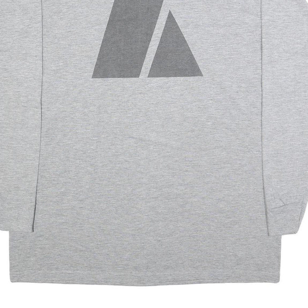 UNICOR Mens Grey Graphic Print Long Sleeve Crew Neck T-Shirt L Cotton Blend