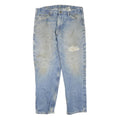 CARHARTT Mens Regular Fit Blue Denim Straight Leg Jeans W38 L32 Distressed