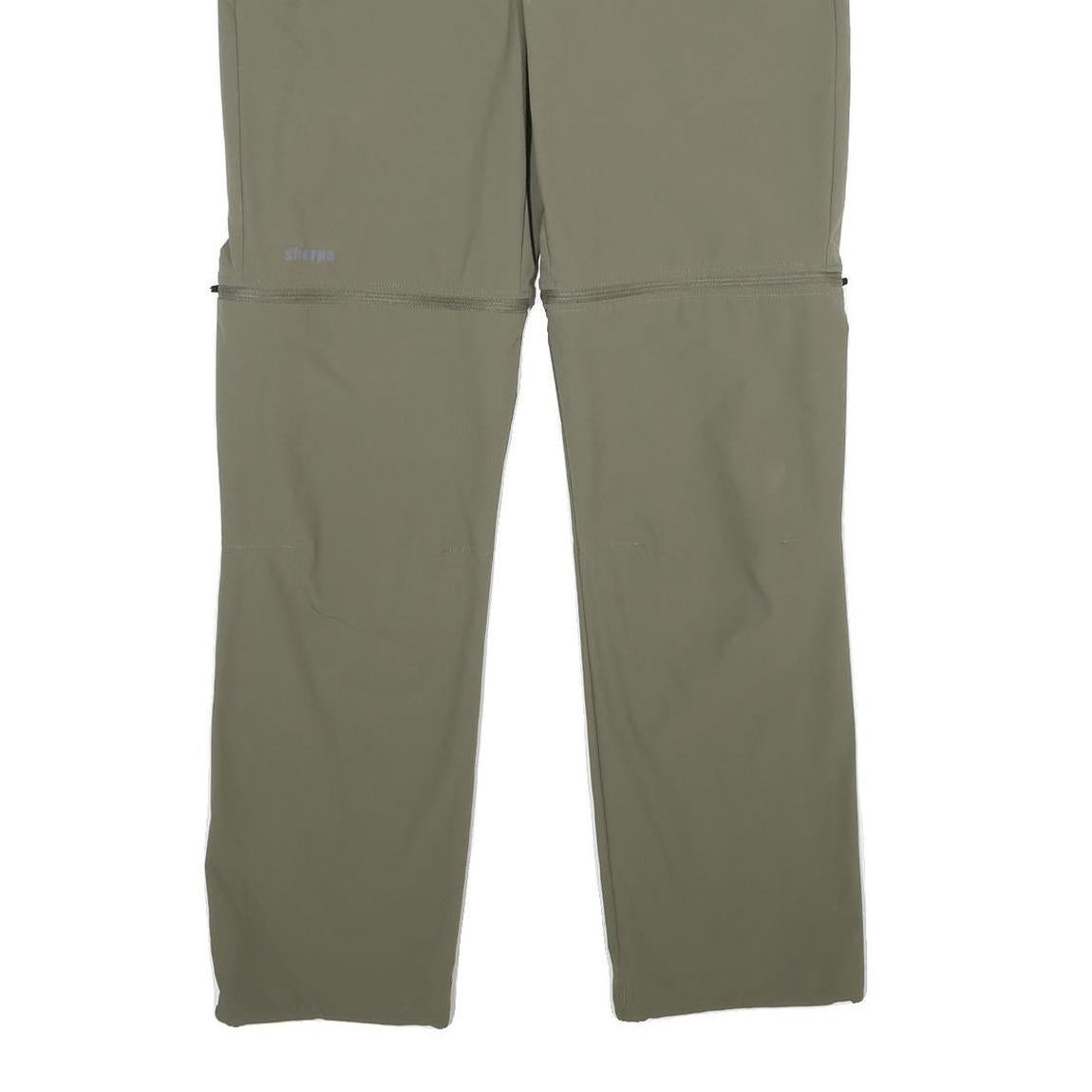 SHERPA Womens Polyamide Blend Olive Regular Zip Trousers W30 L32 Outdoor Walking