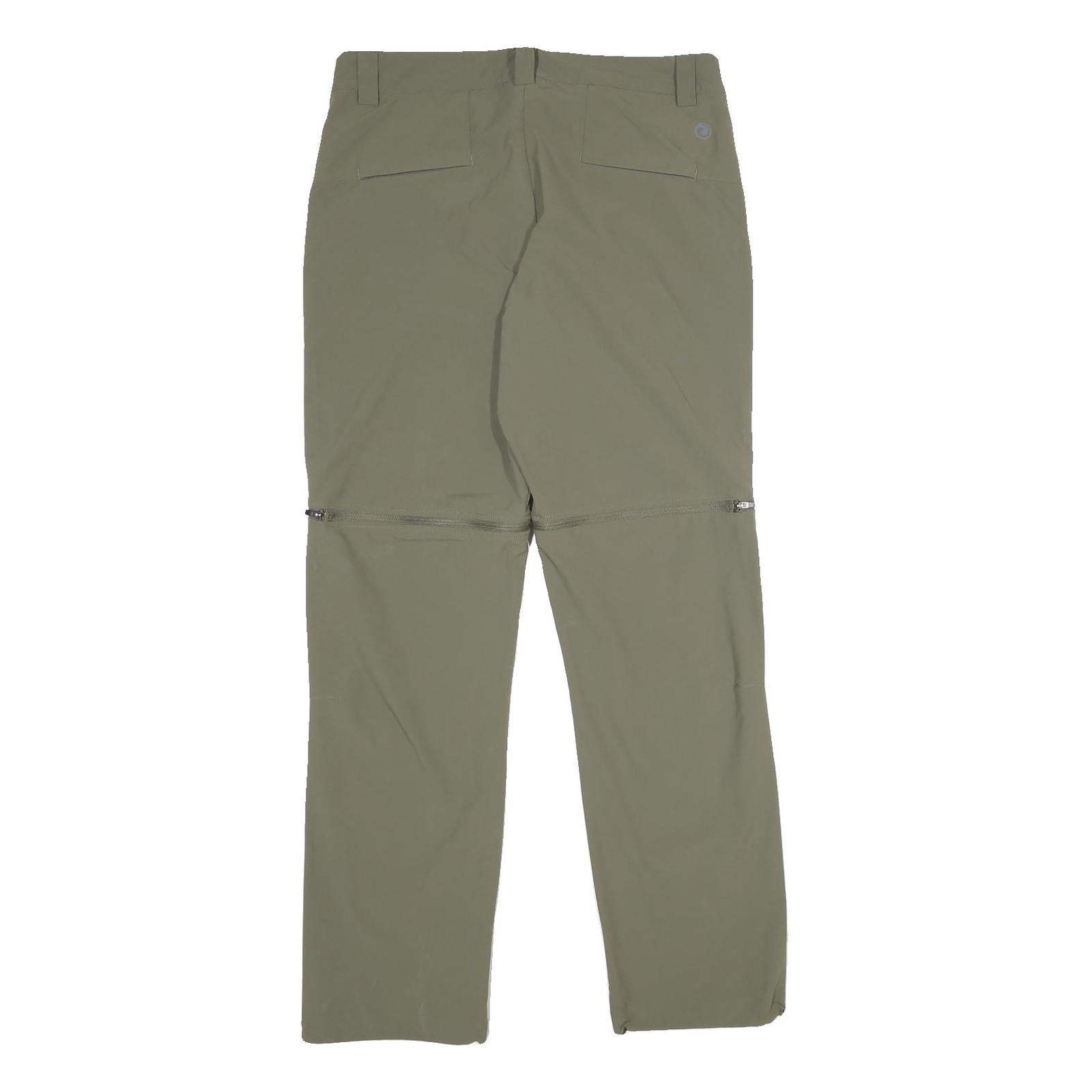 SHERPA Womens Polyamide Blend Olive Regular Zip Trousers W30 L32 Outdoor Walking