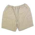 Mens Beige Casual Cargo Shorts L W34 Cotton Blend Comfortable Pockets