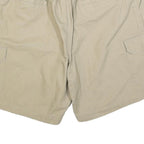 Mens Beige Casual Cargo Shorts L W34 Cotton Blend Comfortable Pockets