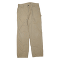 CARHARTT Mens Beige Regular Fit Straight Trousers Cotton Blend W38 L33 Workwear