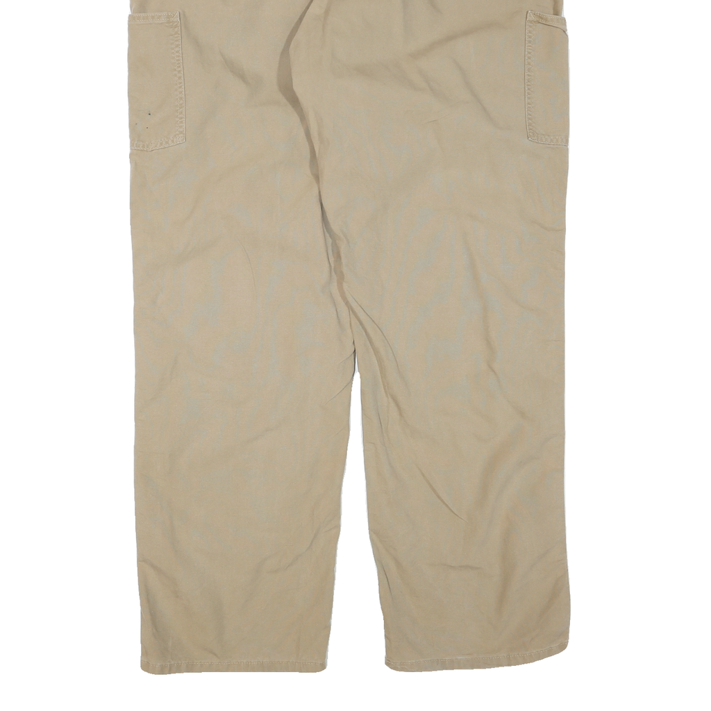 CARHARTT Mens Beige Regular Fit Straight Trousers Cotton Blend W38 L33 Workwear