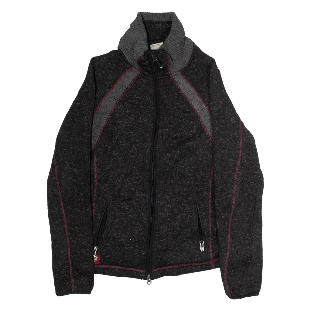 HARLEY DAVIDSON Womens Fleece Jacket Grey Knit L