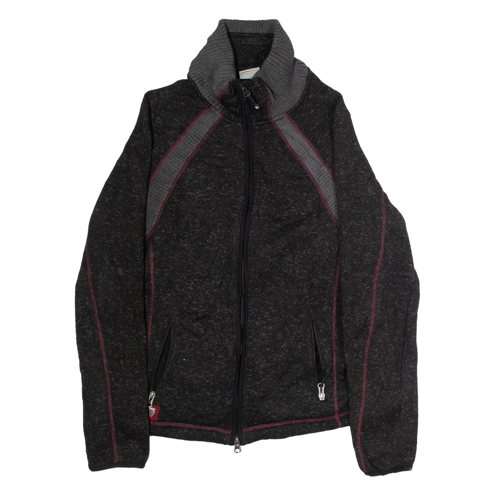 HARLEY DAVIDSON Womens Fleece Jacket Grey Knit L