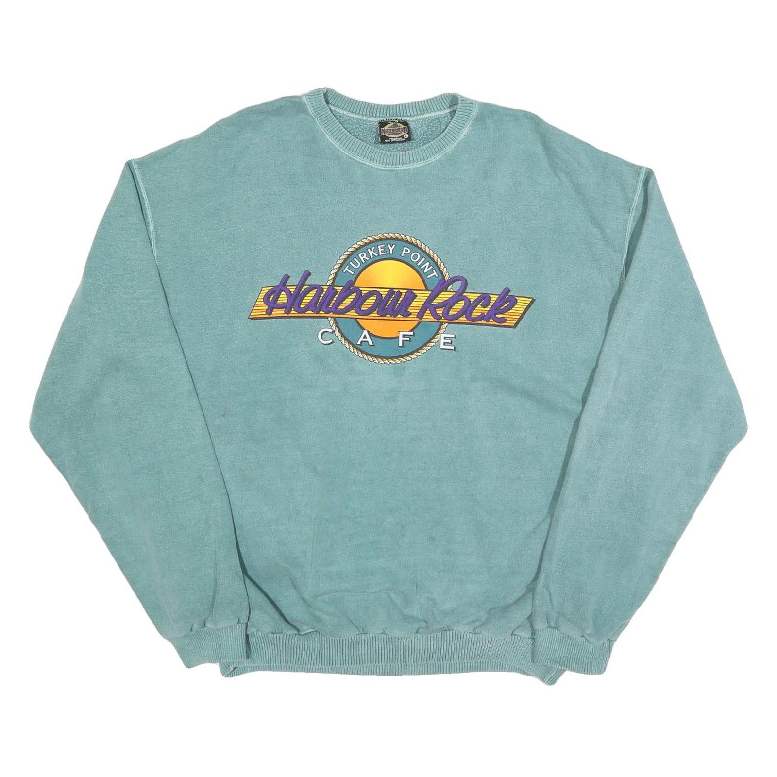 NORTHBOUND Mens Blue Harbour Rock Cafe Crew Neck L Sweatshirt Cotton Blend