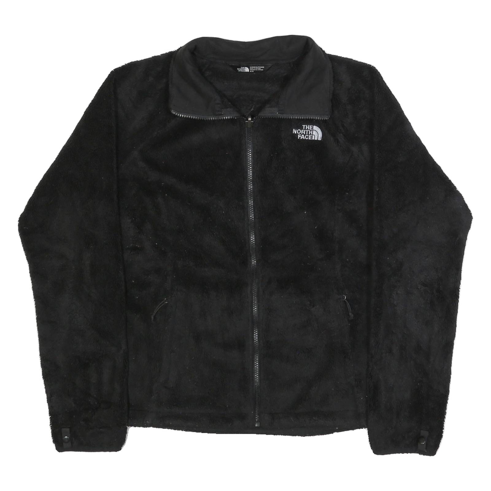 THE NORTH FACE Womens Black Fleece Jacket M Zip Soft Outerwear