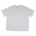 CARHARTT Mens Grey & Yellow Workwear Pocket T-Shirt 2XL Short Sleeve Crew Neck