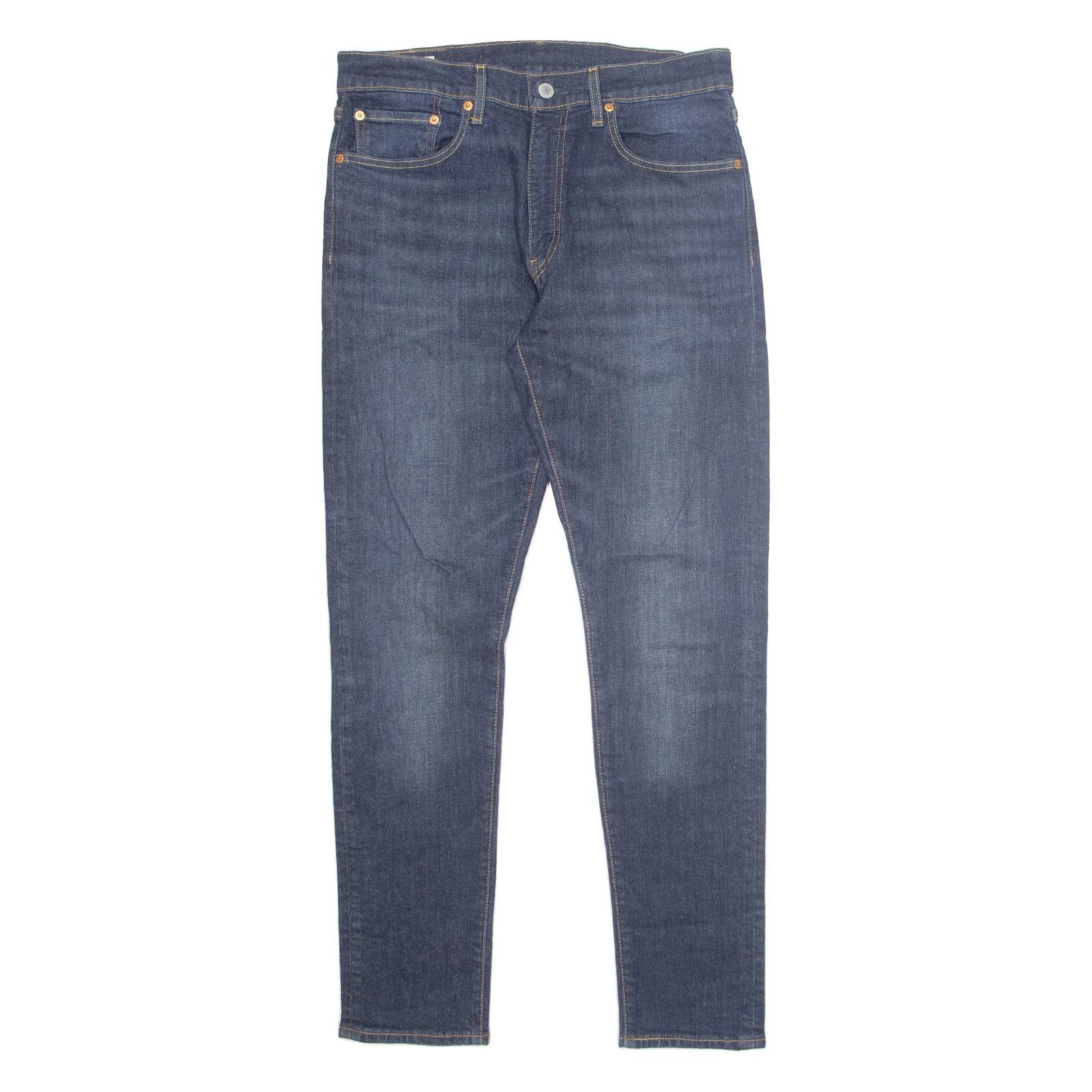 LEVI'S 512 BIG E Jeans Mens Blue Slim Tapered Stone Wash W32 L32