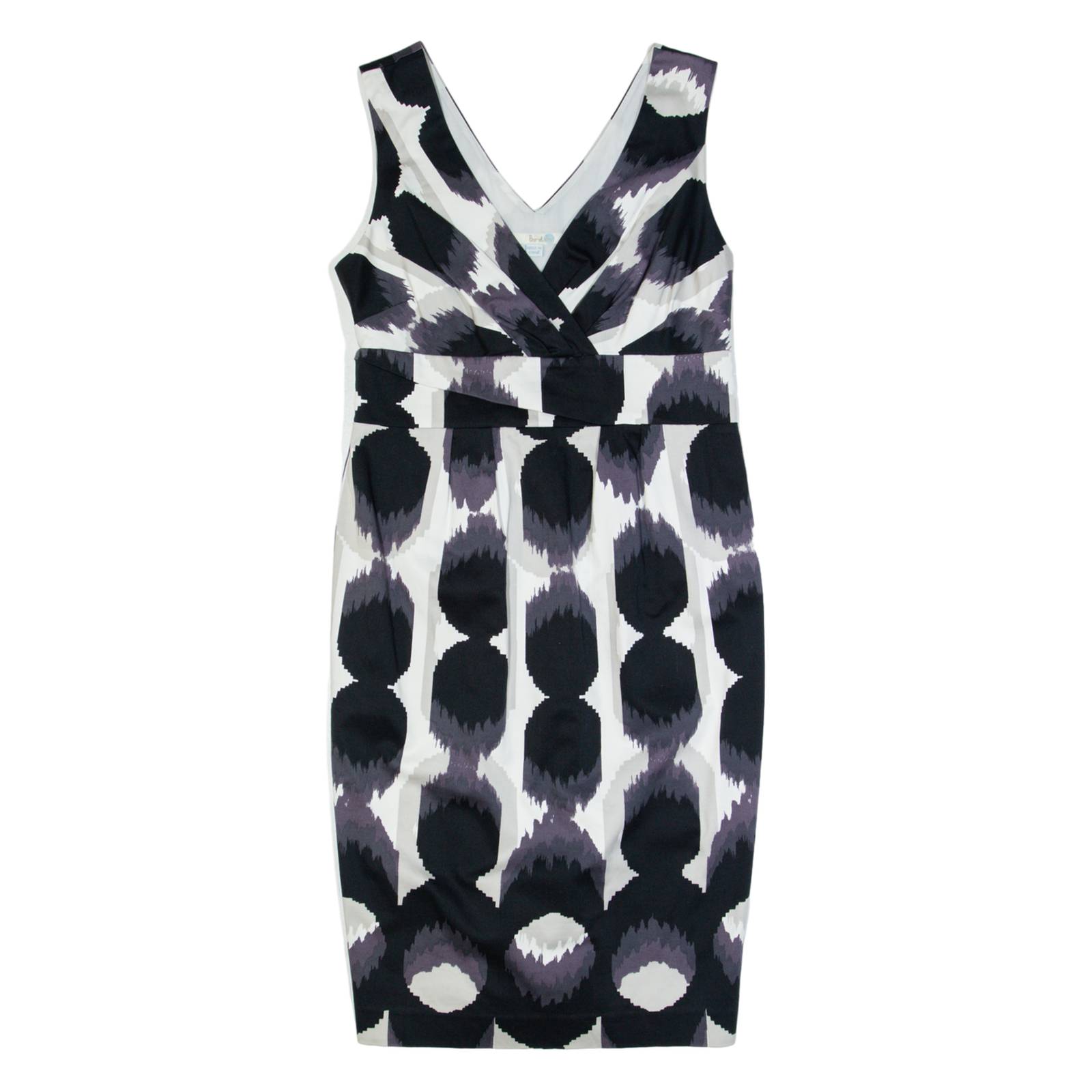 BODEN Womens Pencil Dress White Spotted Sleeveless Knee Length UK 10