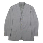 BALMAIN Mens Grey Wool Button Jacket XL Woven Classic Fit Formal Blazer