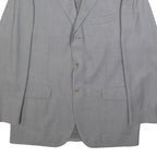 BALMAIN Mens Grey Wool Button Jacket XL Woven Classic Fit Formal Blazer