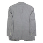 BALMAIN Mens Grey Wool Button Jacket XL Woven Classic Fit Formal Blazer
