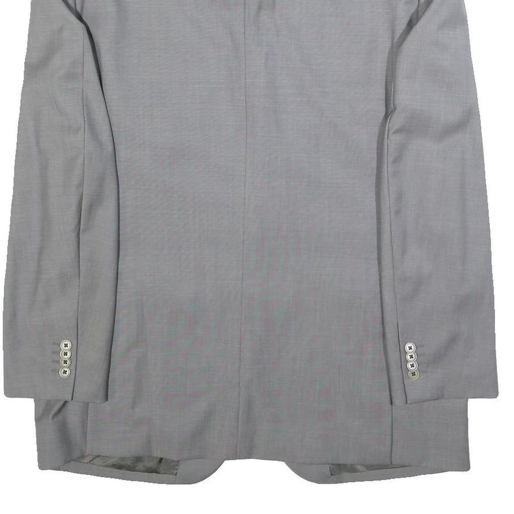 BALMAIN Mens Grey Wool Button Jacket XL Woven Classic Fit Formal Blazer