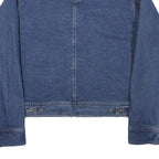 THE LAST BEST PLACE Womens Blue Denim Embroidered Jacket L Cotton Blend Button