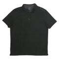CALVIN KLEIN Mens Black Short Sleeve Plain Polo Shirt L Classic Cotton