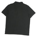 CALVIN KLEIN Mens Black Short Sleeve Plain Polo Shirt L Classic Cotton