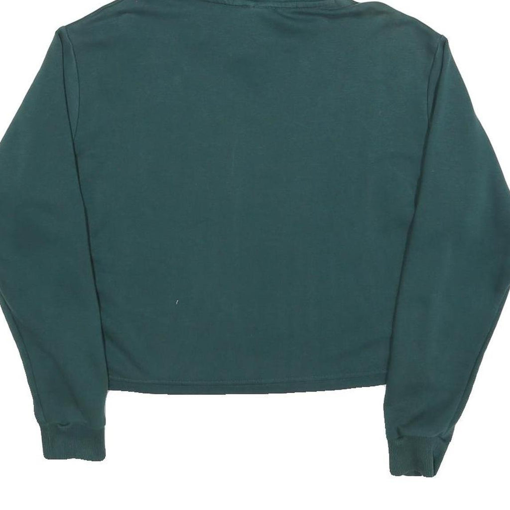 PUMA Womens Green Pullover Hoodie XS Cotton Blend Casual Sportswear