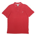 NIKE Mens Red Polo Shirt Short Sleeve Plain M Cotton Casual Summer