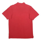 NIKE Mens Red Polo Shirt Short Sleeve Plain M Cotton Casual Summer