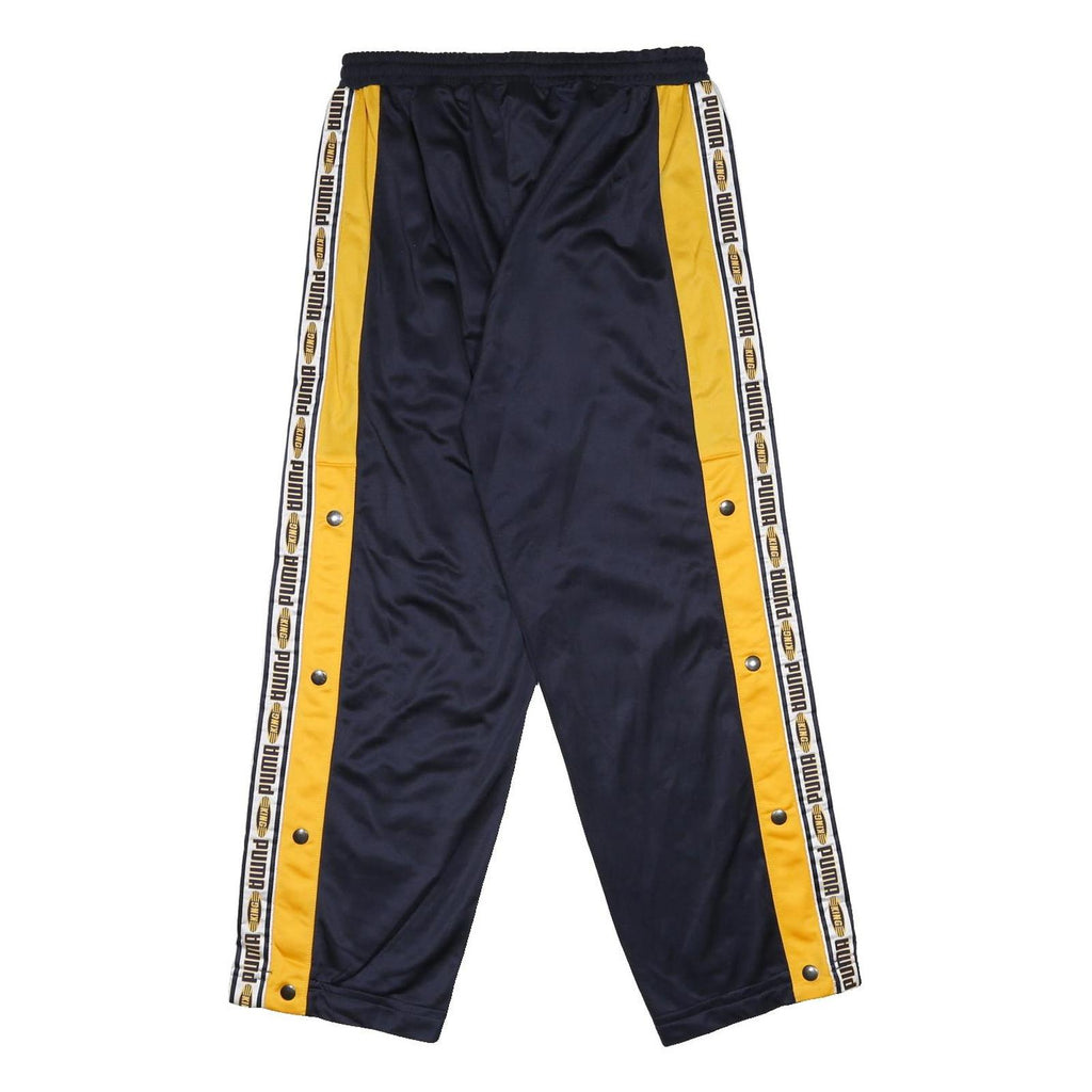 PUMA Mens Joggers Navy & Yellow Slim Tapered M W27 L25 Sports Casual
