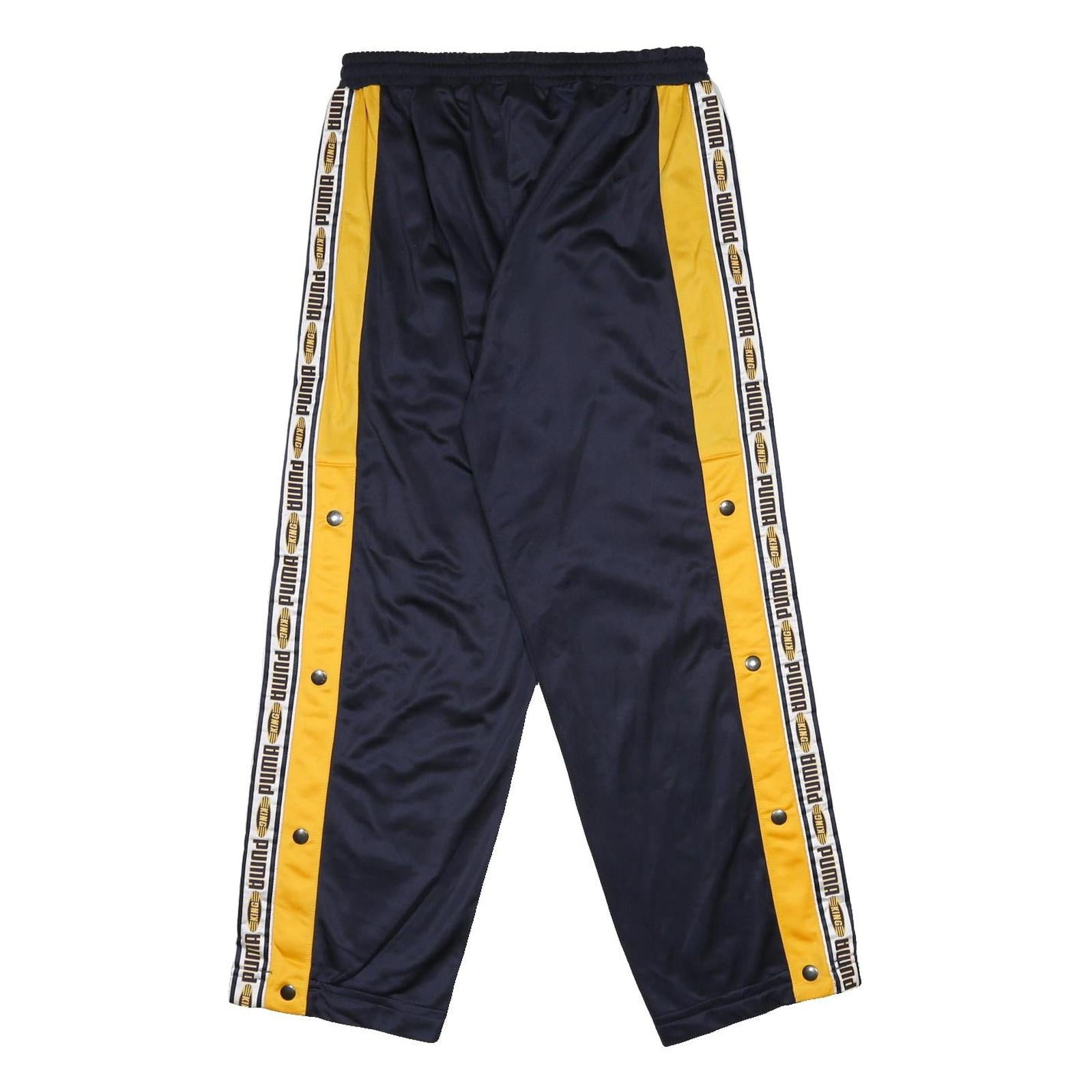 PUMA Mens Joggers Navy & Yellow Slim Tapered M W27 L25 Sports Casual