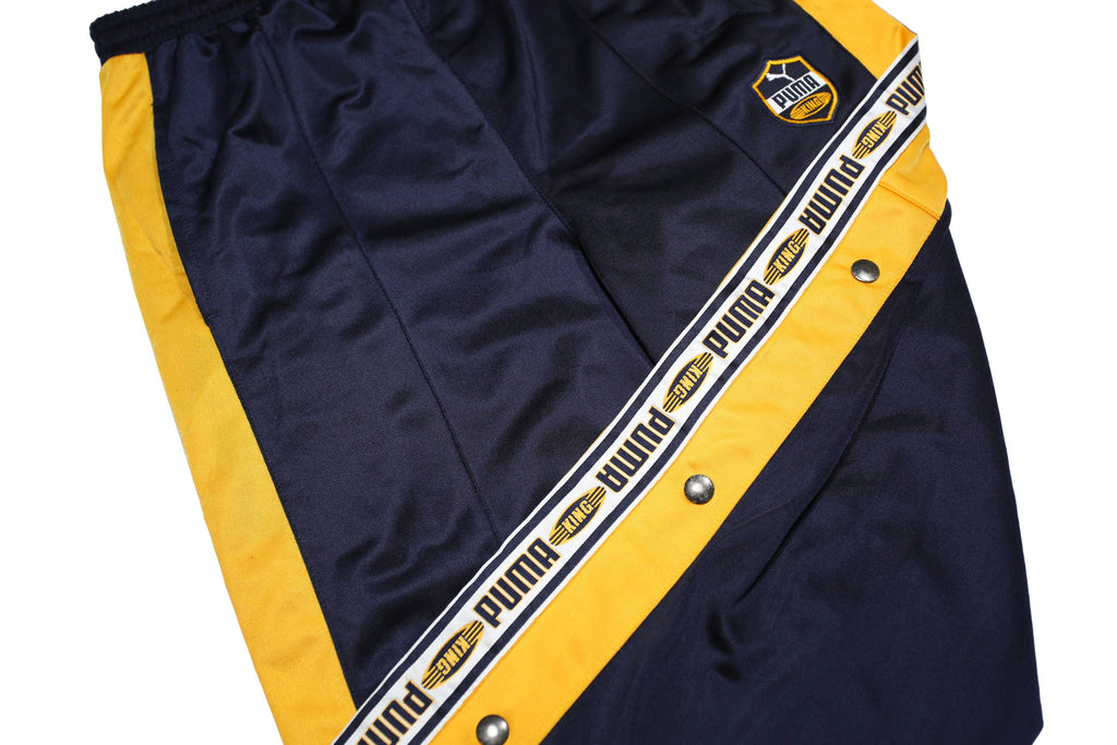 PUMA Mens Joggers Navy & Yellow Slim Tapered M W27 L25 Sports Casual
