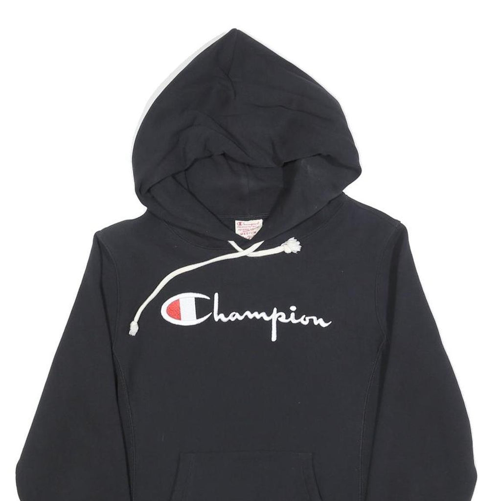 CHAMPION REVERSE WEAVE Womens Black Hoodie M Classic Pullover Cotton Blend