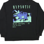 ASOS Mens Black Hypnotic Graphic Print Pullover Hoodie XS Casual