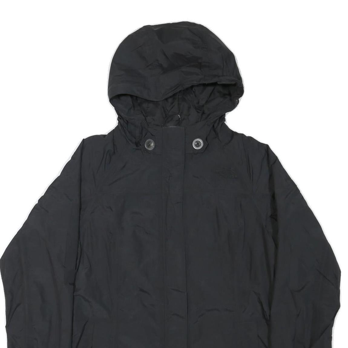 THE NORTH FACE Womens Black Outdoor Jacket M Polyester Blend Zip Hooded Plain