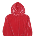 Womens Red Hoodie Pullover XS Velvet Style Casual Comfort