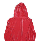 Womens Red Hoodie Pullover XS Velvet Style Casual Comfort