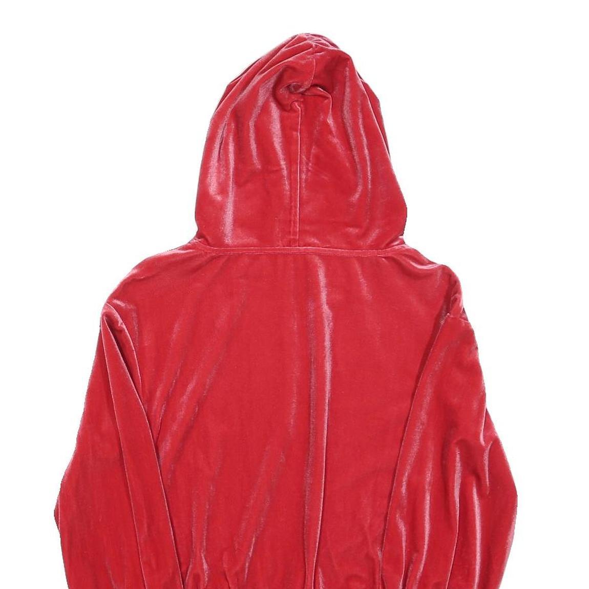 Womens Red Hoodie Pullover XS Velvet Style Casual Comfort
