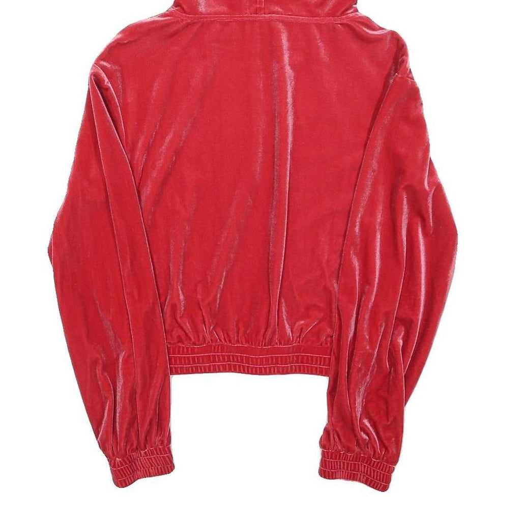 Womens Red Hoodie Pullover XS Velvet Style Casual Comfort