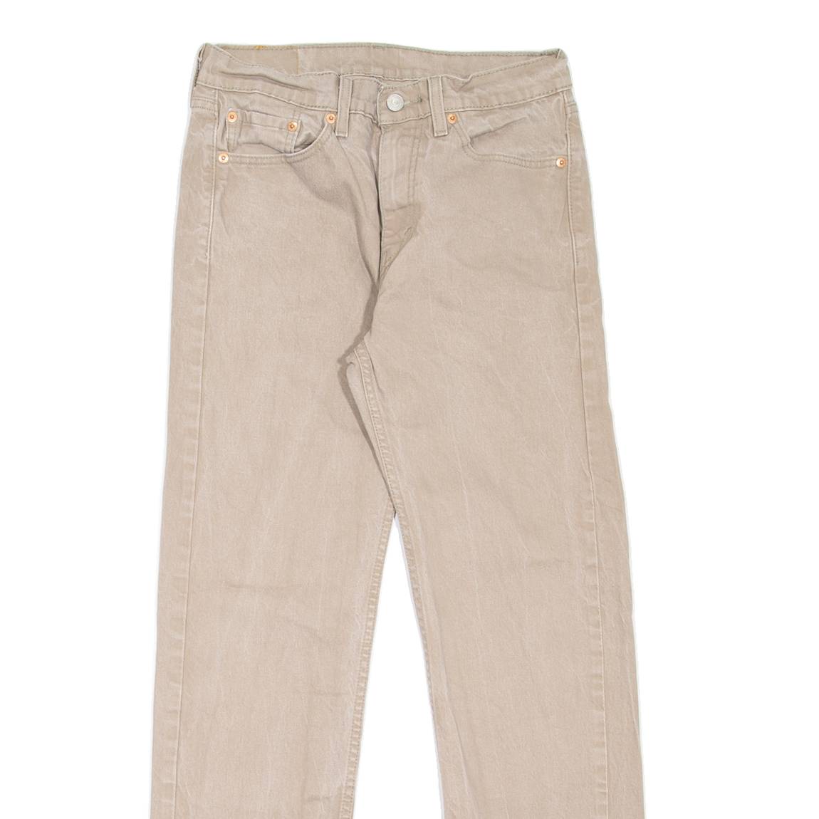 LEVI'S 505 Jeans Mens Grey Regular Straight W30 L30