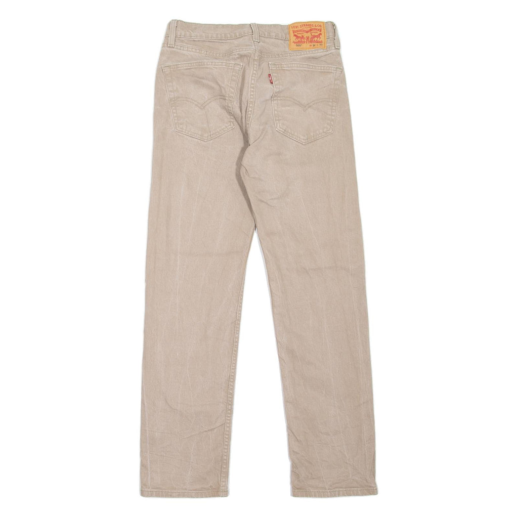 LEVI'S 505 Jeans Mens Grey Regular Straight W30 L30