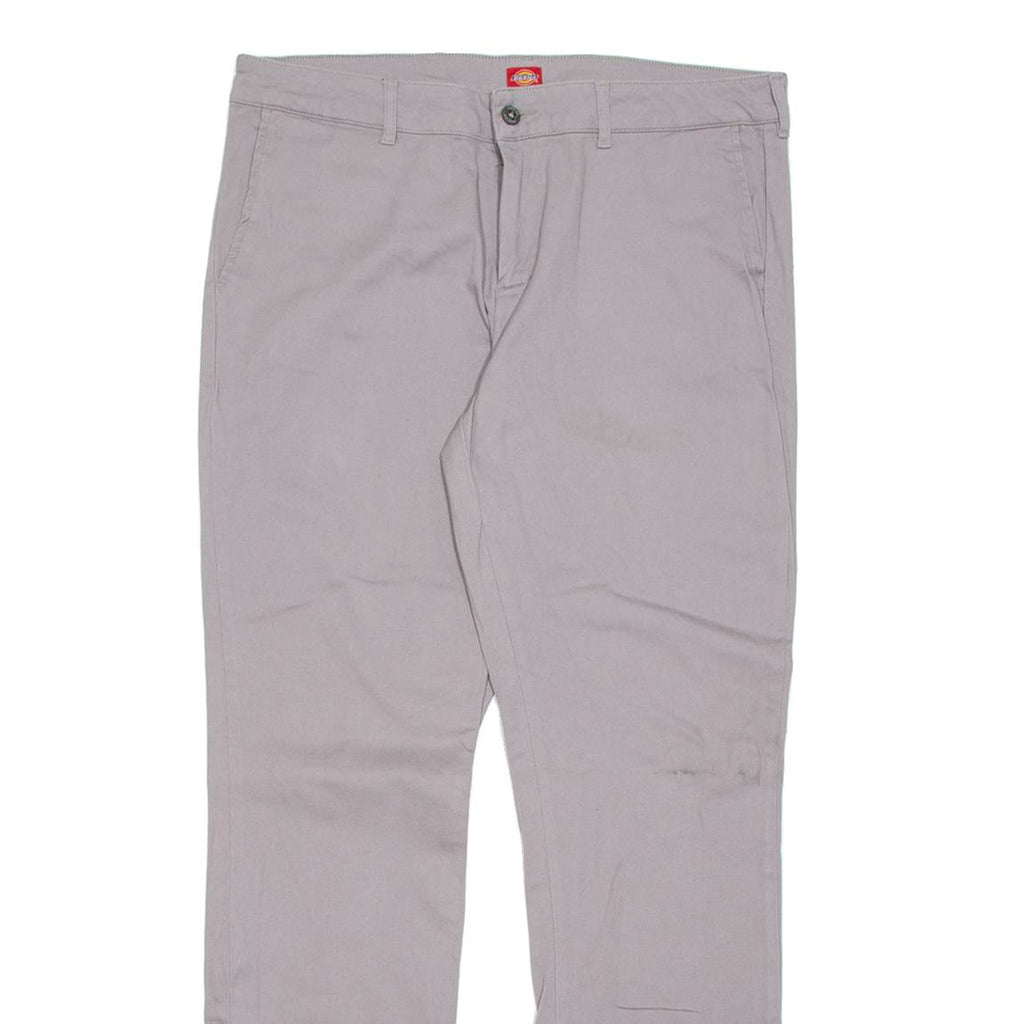 DICKIES Chino Mens Trousers Grey Regular Straight W34 L31
