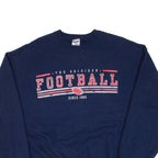 JERZEES The Gridiron Football Mens Sweatshirt Blue USA L