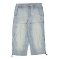 Mens Cotton Blend Blue Denim Cargo Shorts M W32 Casual Workwear