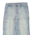 Mens Cotton Blend Blue Denim Cargo Shorts M W32 Casual Workwear