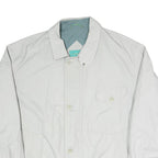 CANDA Mens White Button Cotton Blend Jacket XL Plain Casual Outerwear