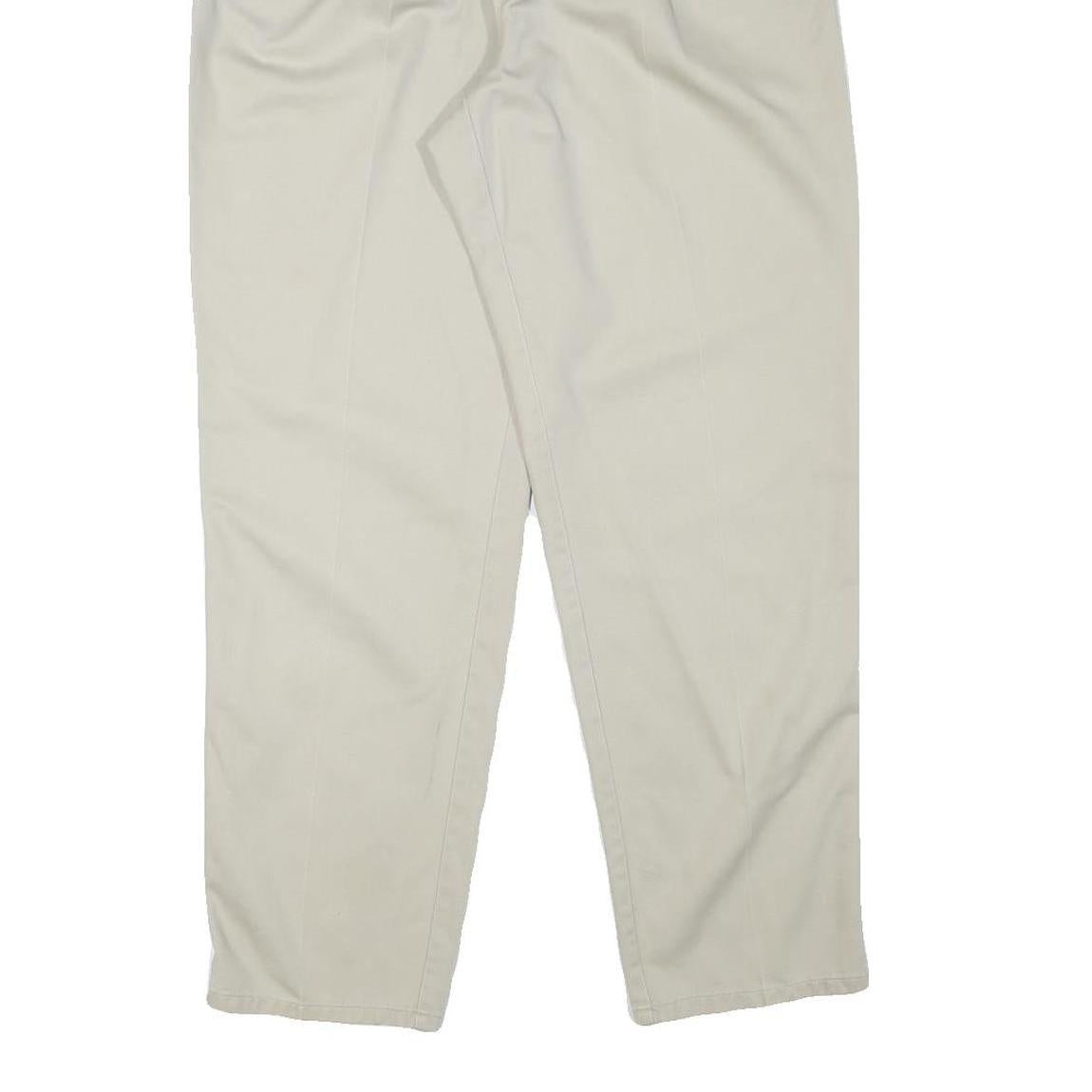 CABIN CREEK Mens Cotton Blend Beige Relaxed Straight Trousers W28 L29 Casual