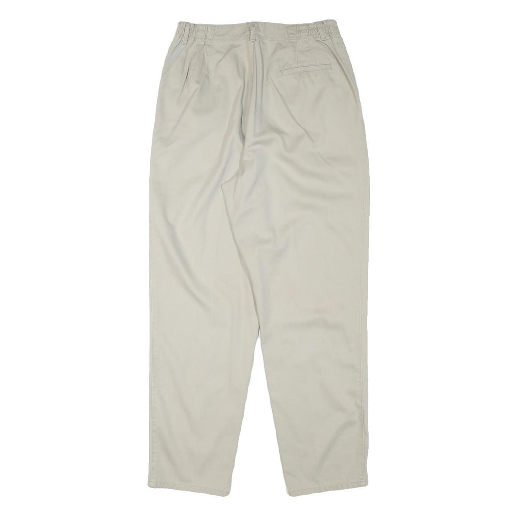 CABIN CREEK Mens Cotton Blend Beige Relaxed Straight Trousers W28 L29 Casual