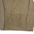 B.S.M Mens Brown Leather Button Jacket XL Soft Nubuck Casual Outerwear