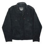 LEVI'S Mens Black Cotton Zip Jacket M Casual Classic Workwear Durable Stylish