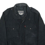 LEVI'S Mens Black Cotton Zip Jacket M Casual Classic Workwear Durable Stylish